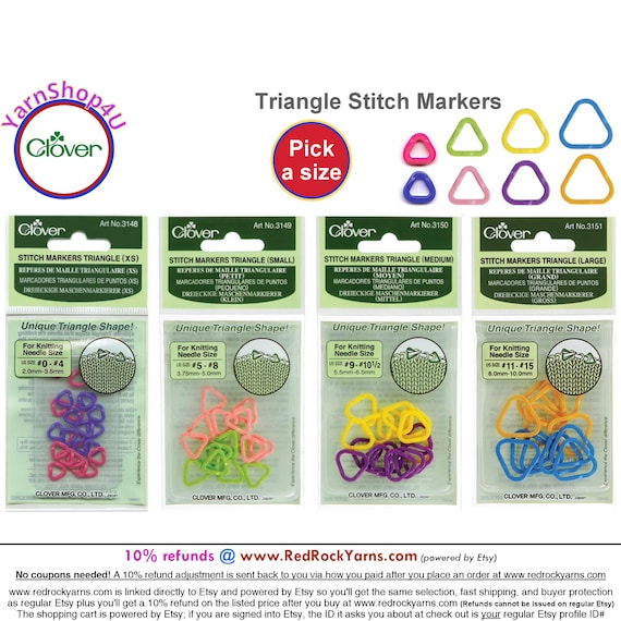 Clover Small Stitch Markers Triangle