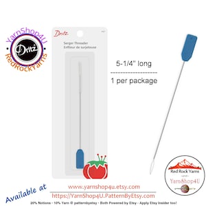 Dritz SERGER NEEDLE THREADER - Item 907. Extra long for hard to reach needles. Product #907