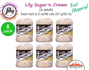 POTPOURRI OMBRE 6 Pack! 2oz | 95yds each. Lily Sugar N Cream The Original 100% Cotton Yarn. 6 skein bag = Bulk Buy!