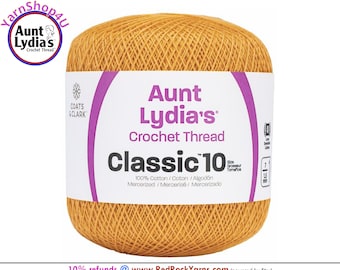 GOLDENROD - Aunt Lydia's Classic 10 Crochet Thread. 350yds. Item #154-0421