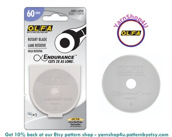 One Blade Lasts 2x as Long Olfa Rotary Cutter Replacement Blade ENDURANCE 45mm