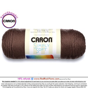 TAUPE - Caron Simply Soft 6oz / 315yds (170g / 288m) 100% Acrylic yarn. Item H970039783