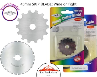 45mm Perforating Skip Blade: Wide or Tight. Havel's Sewing. 1 blade per package. [Choose Wide (32001WTS) or Fine (32001S)