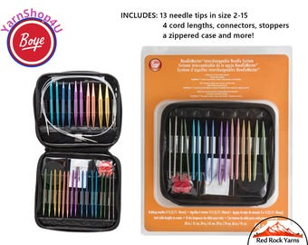 NEEDLEMASTER (Last one!) Interchangeable Circular Knitting Needle Set. 13 size tips from 2 to 15, 4 different length cables and 2 connectors