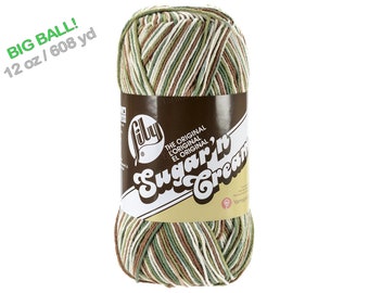 LANDSCAPE OMBRE - 12oz | 608yds Lily Cotton Yarn. The Original Lily Sugar N Cream Big Ball. It's a Huge Ball of yarn!