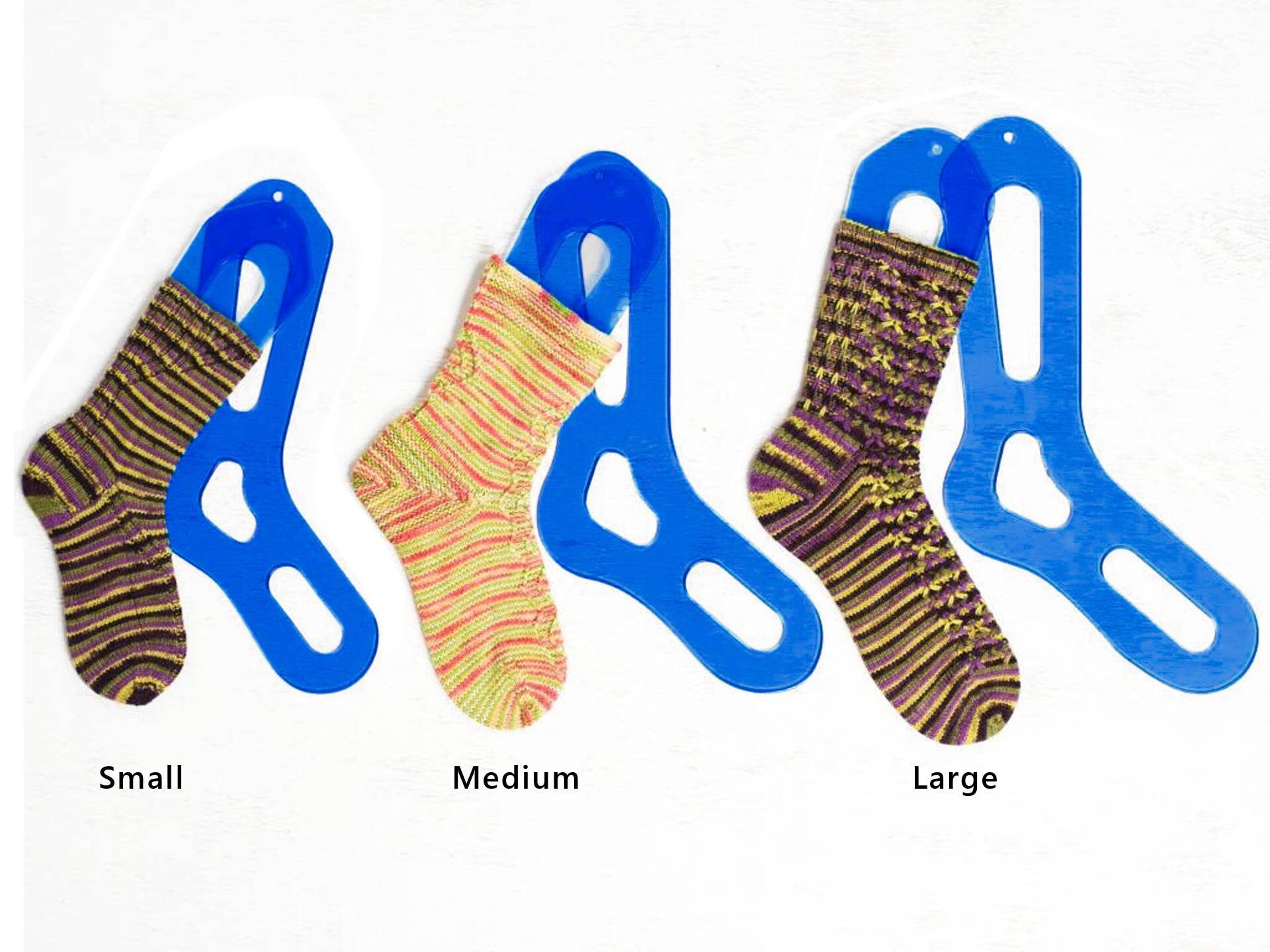 LARGE Sock Blockers (Women 9.5 ; Men 8 ), Knitter's Pride. Acrylic