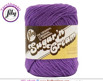 BLACK CURRANT - 2.5oz | 120yd The Original Lily Sugar N Cream 100% Cotton Yarn (2.5 ounce / 120 yards)