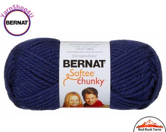 FADED DENIM Bernat Softee Chunky Yarn Super Bulky Yarn. 3.5oz | 108yds | 100% Acrylic Yarn. Item 16112828114