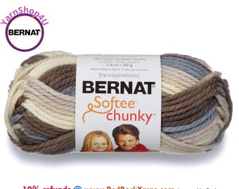 NATURE'S WAY OMBRE Bernat Softee Chunky Super Bulky Yarn. 2.8oz | 74yds | 100% Acrylic Yarn. Item 16112929012