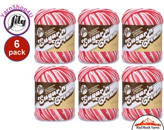 Azalea Ombre 6 Pack! 2oz | 95yds each. Lily Sugar N Cream The Original 100% Cotton Yarn. 2 ounces / 95 yards ea. 6 skein bag = Bulk Buy!