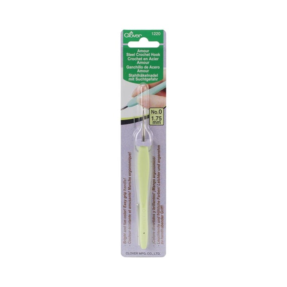 Clover Amour Steel Crochet Hooks. Comfort Grip Handle. for Lace and Crochet  Thread Projects. Pick From 12 to 0 .6mm 1.75mm 1220 1226 