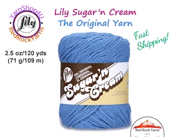 BLUEBERRY - 2.5oz | 120yd The Original Lily Sugar N Cream 100% Cotton Yarn (2.5 ounce / 120 yards)