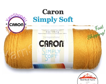 GOLD - Caron Simply Soft 6oz / 315yds (170g / 288m) 100% Acrylic yarn. Item H970039782