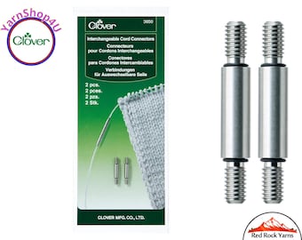 Interchangeable Cord Connectors. 2 per package. For use with Clover interchangeable cords. Clover SKU 3650