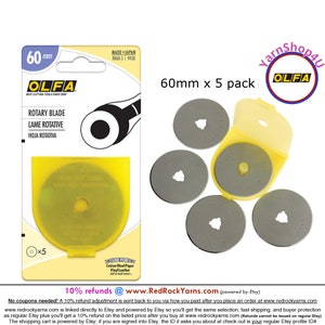 10 Pack 60mm Rotary Cutter Blades / Sewing / Craft / Fabric / DIY