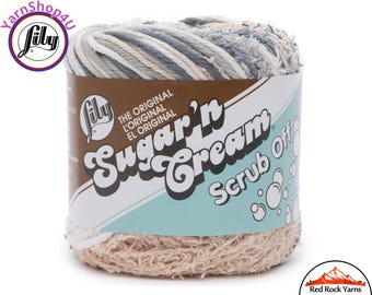 CREAM Lily Scrub Off - 2.6oz | 106yds of Lily Sugar'n Cream 100% Textured Cotton Yarn
