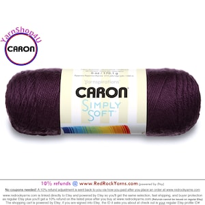 PLUM PERFECT - Caron Simply Soft 6oz / 315yds (170g / 288m) 100% Acrylic yarn. Item H970039761