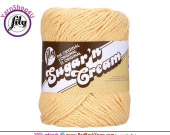 COUNTRY YELLOW - 2.5oz | 120yd The Original Lily Sugar N Cream 100% Cotton Yarn (2.5 ounce / 120 yards)