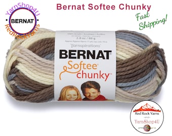 NATURE'S WAY OMBRE Bernat Softee Chunky Super Bulky Yarn. 2.8oz | 74yds | 100% Acrylic Yarn. Item 16112929012