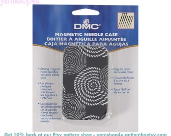 DMC Magnetic Needle Case - Slides open. Easy open and close slide top. Strong Magnet holds needles securely inside case. #6140/3