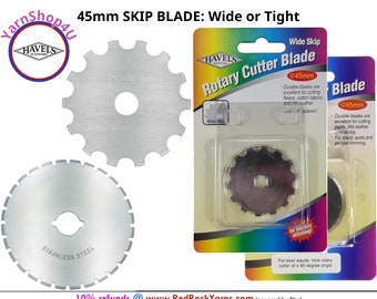 45mm Perforating Skip Blade: Wide or Tight. Havel's Sewing. 1 blade per package. [Choose Wide (32001WTS) or Fine (32001S)
