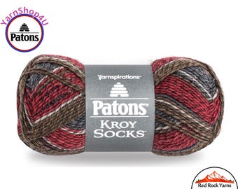 GRAY BROWN MARL - Patons Kroy Socks Yarn is 1.75oz | 166yds Super Fine Weight (1) Sock Yarn. A Blend of 75/25% Wool/Nylon (50g | 152m)