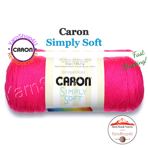 NEON PINK - Caron Simply Soft 6oz / 315yds (170g / 288m) 100% Acrylic yarn. Item H970039775