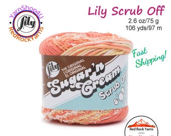 PAPAYA Lily Scrub Off - 2.6oz | 106yds of Lily Sugar'n Cream 100% Textured Cotton Yarn