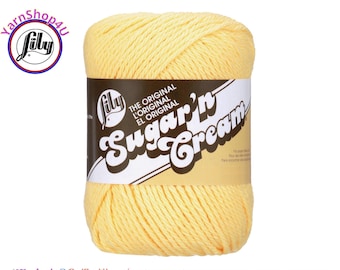 YELLOW - 2.5oz | 120yd The Original Lily Sugar N Cream 100% Cotton Yarn (2.5 ounce / 120 yards)