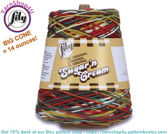 SUMMERFIELD OMBRE - 14oz | 674 yards Cone. Lily Sugar N Cream Cotton yarn. 100% cotton. Item# 10300202715