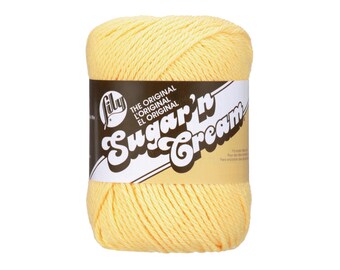 YELLOW - 2.5oz | 120yd The Original Lily Sugar N Cream 100% Cotton Yarn (2.5 ounce / 120 yards)