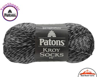 SIDEWALK COLORS - Patons Kroy Socks FX Yarn is 1.75oz | 166yds Super Fine Weight (1) Sock Yarn. A Blend of 75/25% Wool/Nylon (50g | 152m)