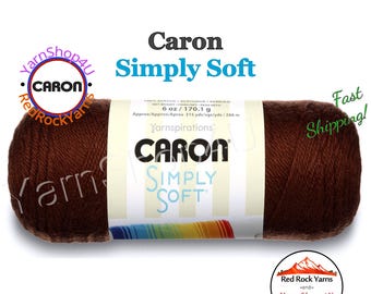 CHOCOLATE - Caron Simply Soft 6oz / 315yds (170g / 288m) 100% Acrylic yarn. Item H970039750