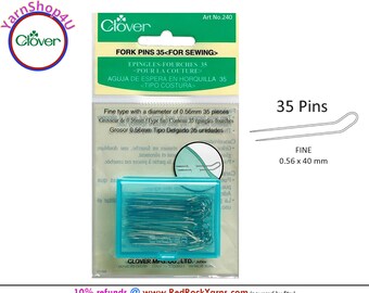 Fork Pins 70ct 2401by Clover Needlecraft Quilting Supplies and Sewing  Notions Moda-2401 Clover 