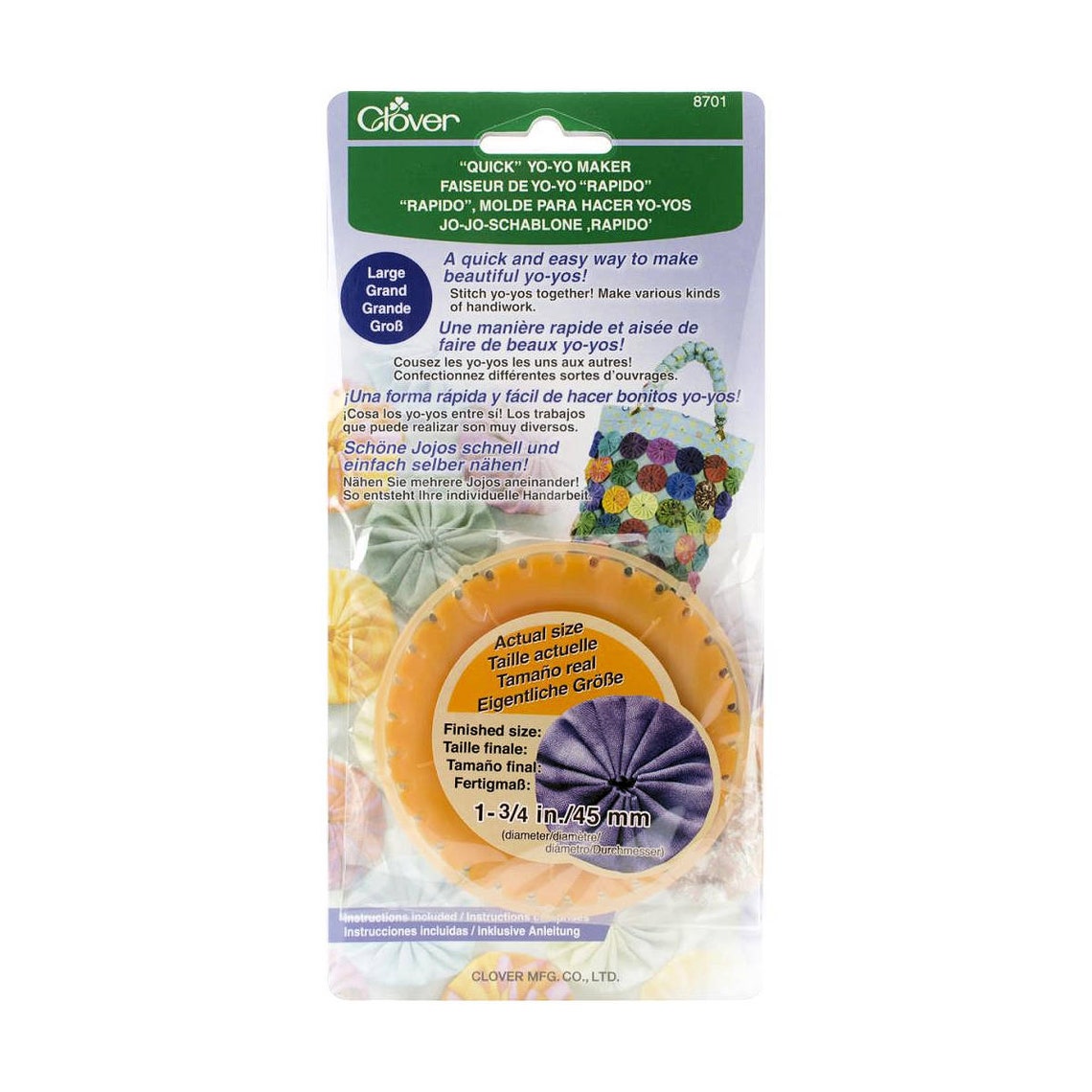 Kit Quick Yo-Yo Maker Clover - Per Realizzare Coccarde Grandi In Modo Facile E Veloce - Foto 11