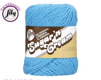 HOT BLUE - 2.5oz | 120yd The Original Lily Sugar N Cream 100% Cotton Yarn (2.5 ounce / 120 yards)