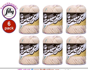 POTPOURRI OMBRE 6 Pack! 2oz | 95yds each. Lily Sugar N Cream The Original 100% Cotton Yarn. 6 skein bag = Bulk Buy!