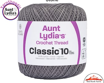 STONE - Aunt Lydia's Classic 10 Crochet Thread. 350yds. Item #154-0630
