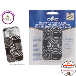 DMC Magnetic Needle Case - Slides open. Easy open and close slide top. Strong Magnet holds needles securely inside case. #6140/3