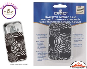 DMC Magnetic Needle Case - Slides open. Easy open and close slide top. Strong Magnet holds needles securely inside case. #6140/3