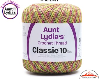 SHERBERT - Aunt Lydia's Classic 10 Crochet Thread. 300yds. Item #154-0882