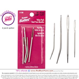 Pack of 4 FINE Collapsible Eye Beading Needles, 2-1/2, Flexible, Package of  4 