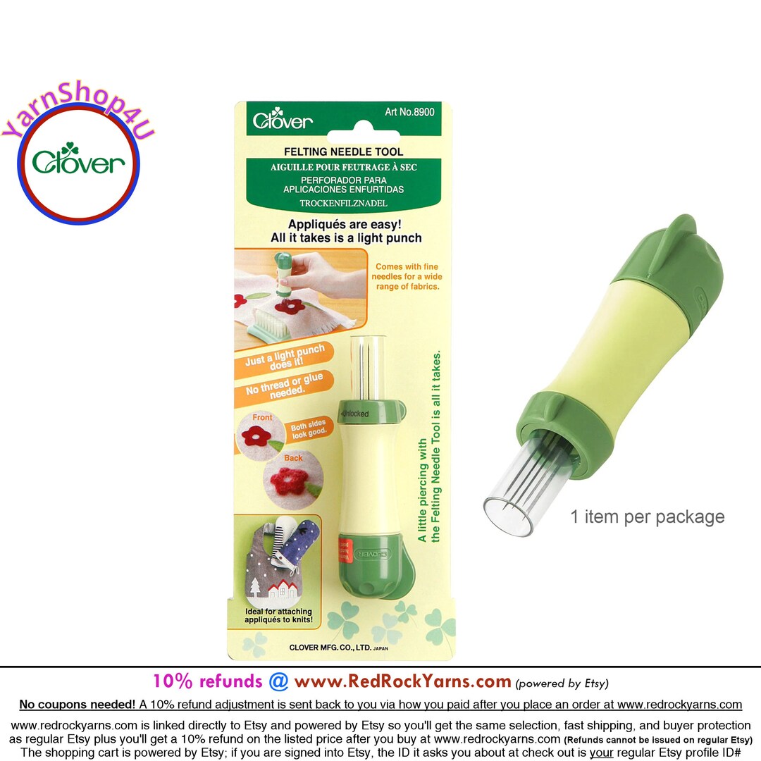 Needle Felting Tool by Clover. Locking Safety Device. Use to Attach