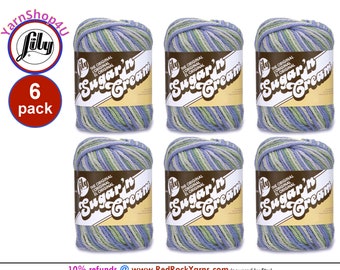 COUNTRYSIDE OMBRE 6 Pack! 2oz | 95yds each. Lily Sugar N Cream The Original 100% Cotton Yarn. 6 skein bag = Bulk Buy!