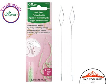 CLOVER SWIFT BEAD - Quick Beading Needles 3 inch , 2pcs / package. Product #2300