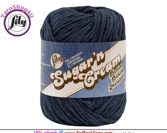 INDIGO - 2.5oz | 120yd The Original Lily Sugar N Cream 100% Cotton Yarn (2.5 ounce / 120 yards)