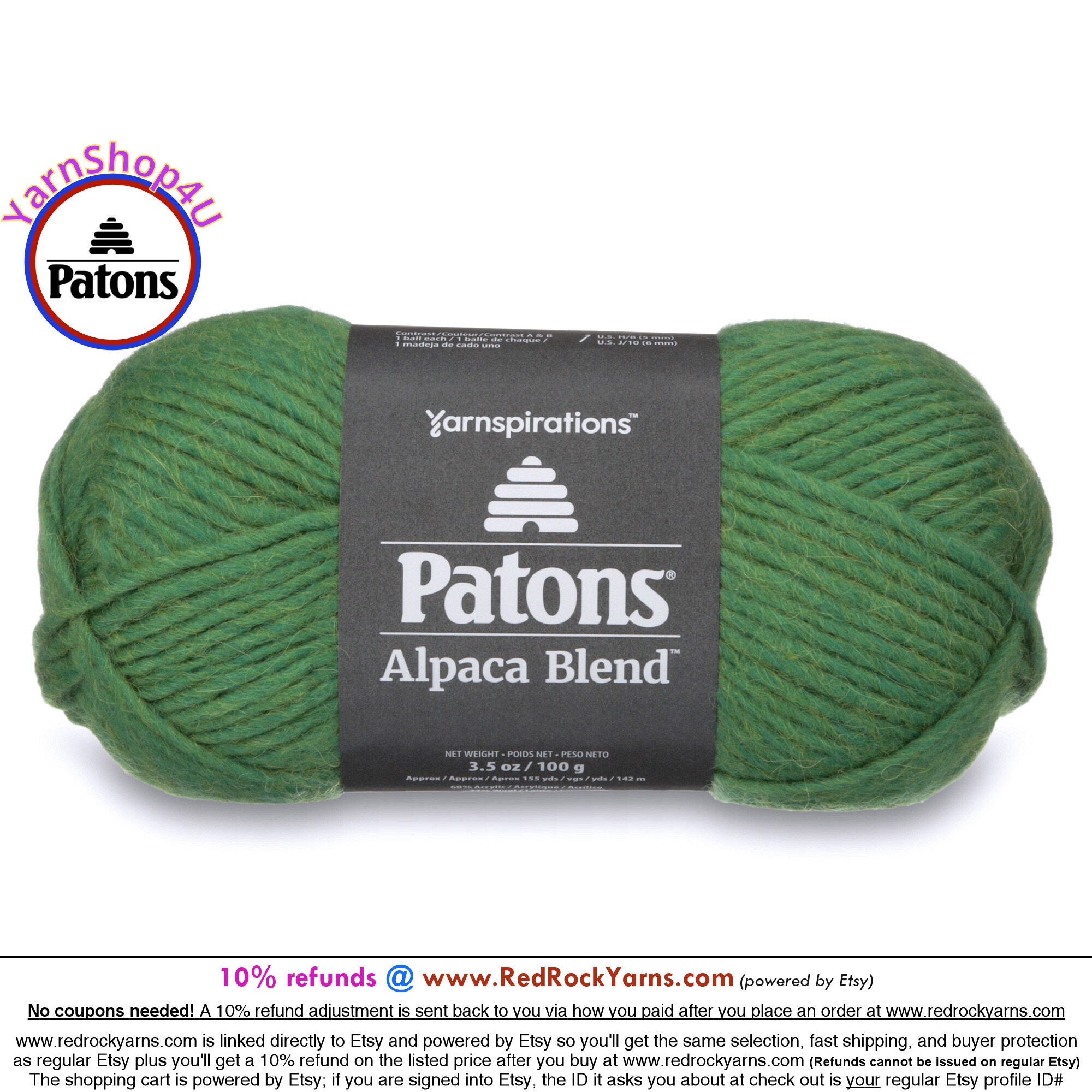 PANSY - Patons Classic Wool Worsted Yarn Medium Weight (4). 100