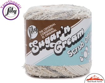 LINEN Lily Scrub Off - 2.6oz | 106yds of Lily Sugar'n Cream 100% Textured Cotton Yarn