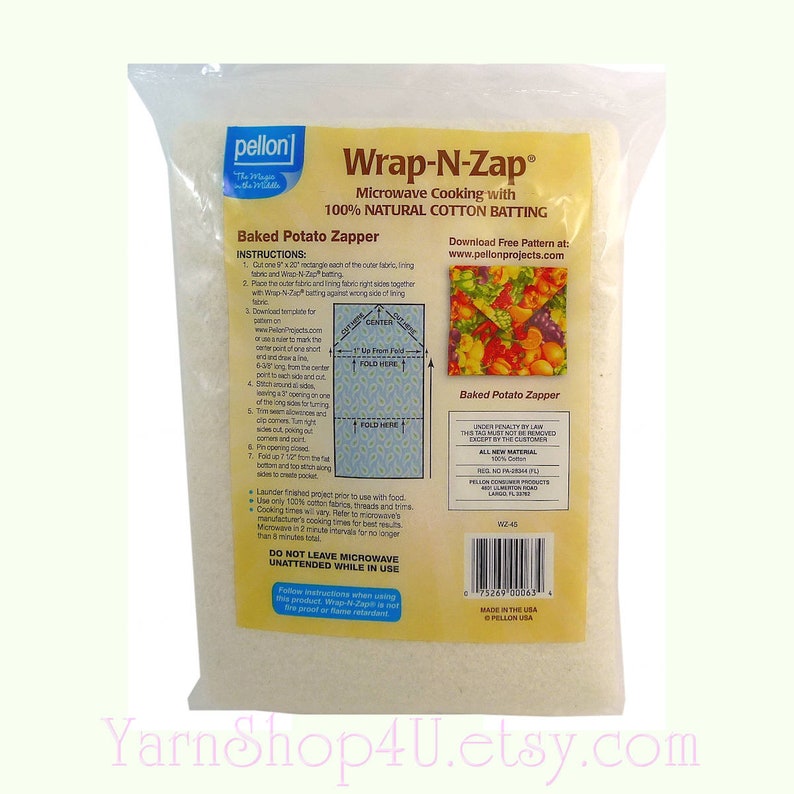 2 Pack Wrap N Zap 100 Natural Cotton Batting. Perfect for Etsy