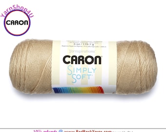 BONE - Caron Simply Soft 6oz / 315yds (170g / 288m) 100% Acrylic yarn. Item H970039703
